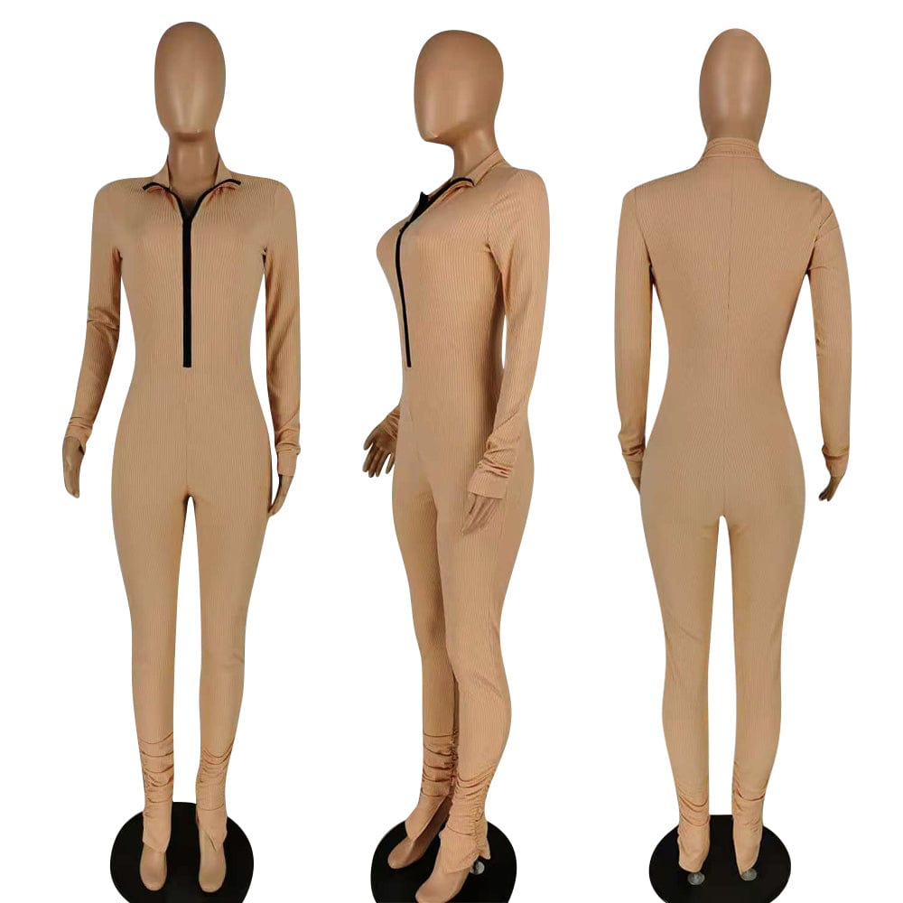 Women Fall Fashion 2022 Solid Color Deep V Jumpsuit Office Irregular Women Rompers And Jumpsuit Rompers