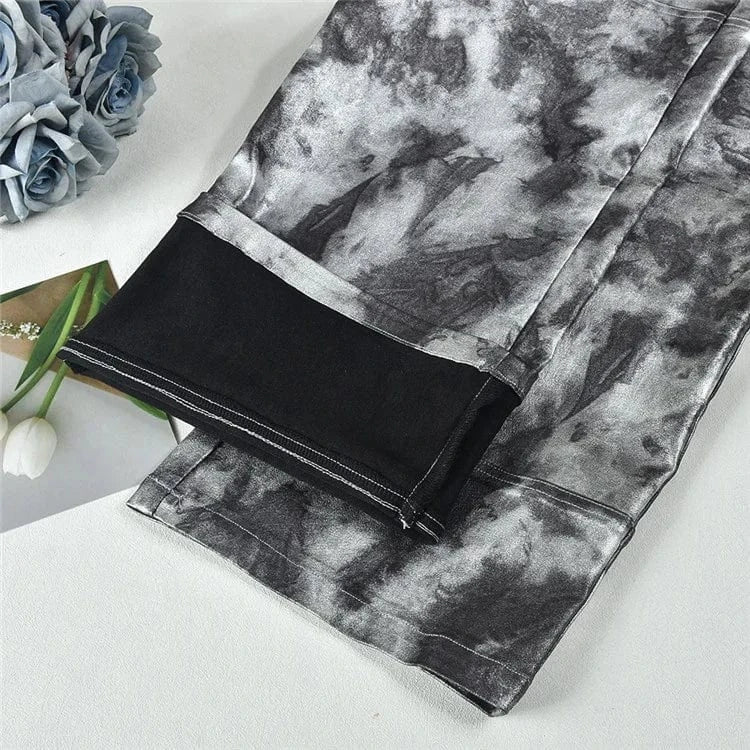 Women Fashion High Waisted Casual Straight Leg Leather women Retro Chic PU pants