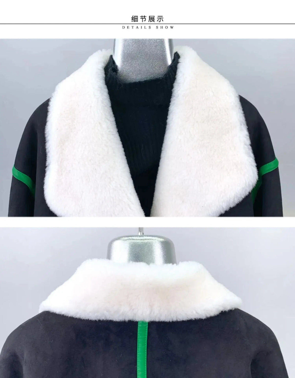 Women Girl Warm Fashion Coat Female Inner Lamb Wool Fur Winter Parka Ins Overcoat JT3198