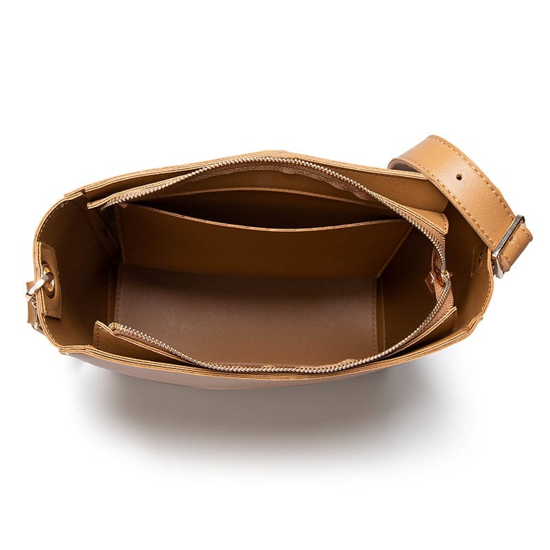 Women Handbag Designer Vegan Leather Hobo Handbags Shoulder Bucket Cross-body Purse