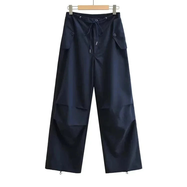 Women High Waist Unique Design Cargo Trousers