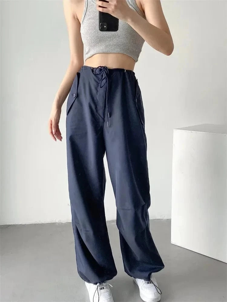 Women High Waist Unique Design Cargo Trousers