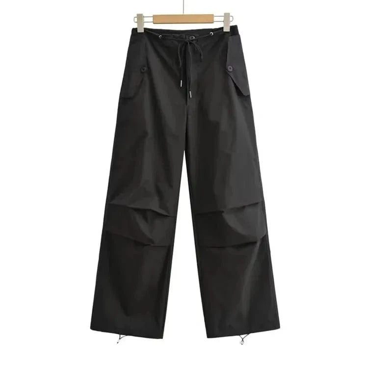 Women High Waist Unique Design Cargo Trousers