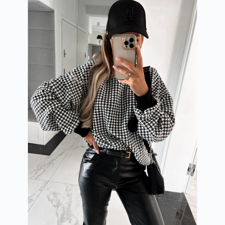 Women Hoodies 2023 Autumn Winter Retro Sweatshirts Female Casual Long Sleeve Top Leopard Plaid Zebra Sweatshirt Hoodies