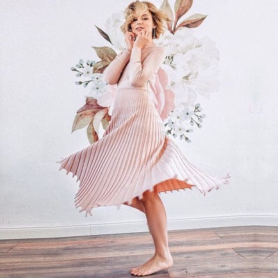 Women Knitted Long Dress Autumn Winter Slim Sleeve Ladies Dresses Elegant Party Female Sweater Dress 10 colors Coldker