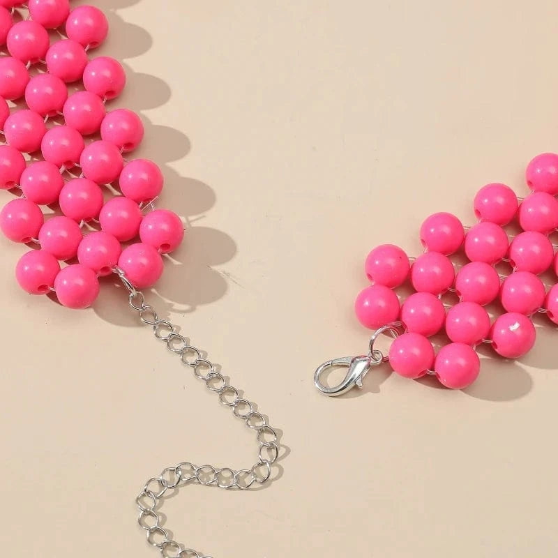 Women Luxury Handmade Faux Pearls Crop Top Bra Body Chain Simple Style Beaded Body Chain Jewelry Accessories