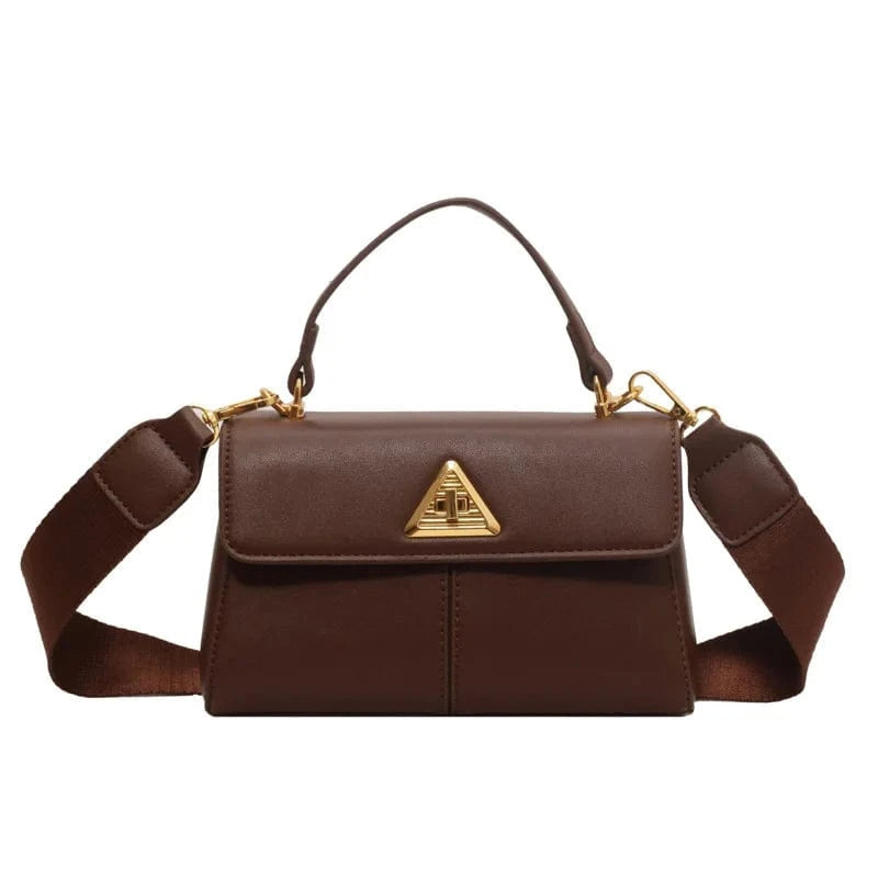 Women PU Leather Handbags Designer Triangle metal lock Ladies Shoulder Bags Fashion New Luxury Brand Female Messenger Bag