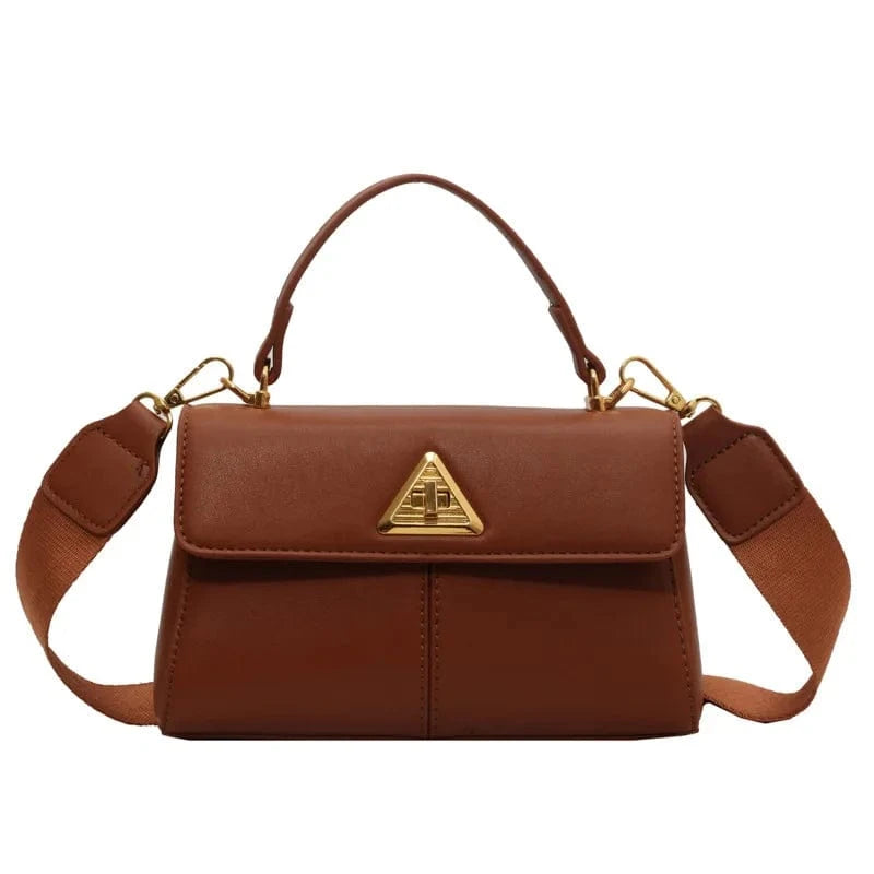 Women PU Leather Handbags Designer Triangle metal lock Ladies Shoulder Bags Fashion New Luxury Brand Female Messenger Bag
