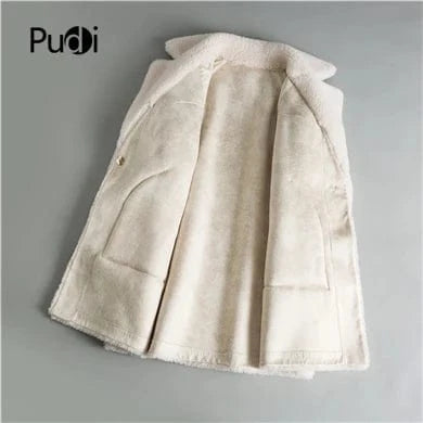 Women Real Wool fur coat jacket oversize female winter warm long genuine fur jackets overcoats clothes OMS04