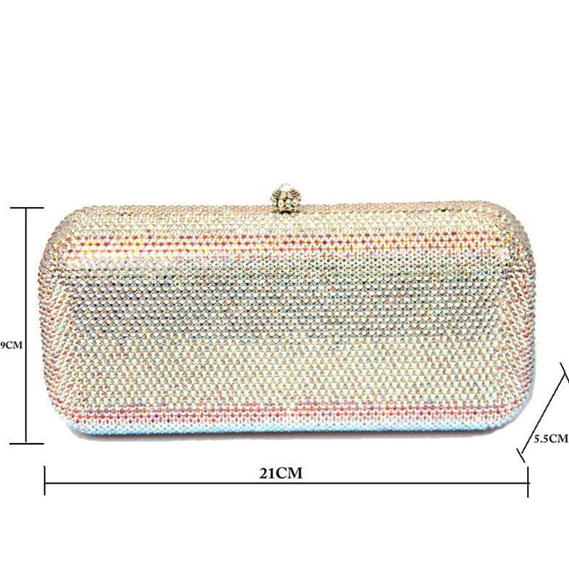Women Rhinestones Evening Clutch Woman Resin Bag Bridal Wedding Party Dinner Wallets Prom Chain Shoulder Handbag Bling Purse