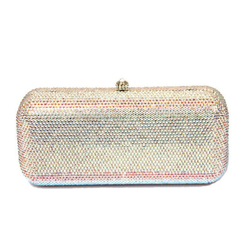 Women Rhinestones Evening Clutch Woman Resin Bag Bridal Wedding Party Dinner Wallets Prom Chain Shoulder Handbag Bling Purse