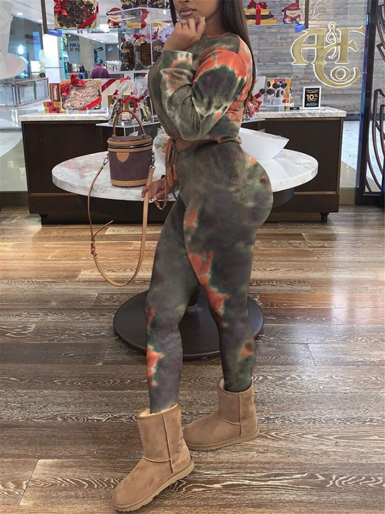 Women's 2 Piece Outfits Long Sleeve Crop Top Pullover Sweatshirt Jogger Pants Sweatsuit