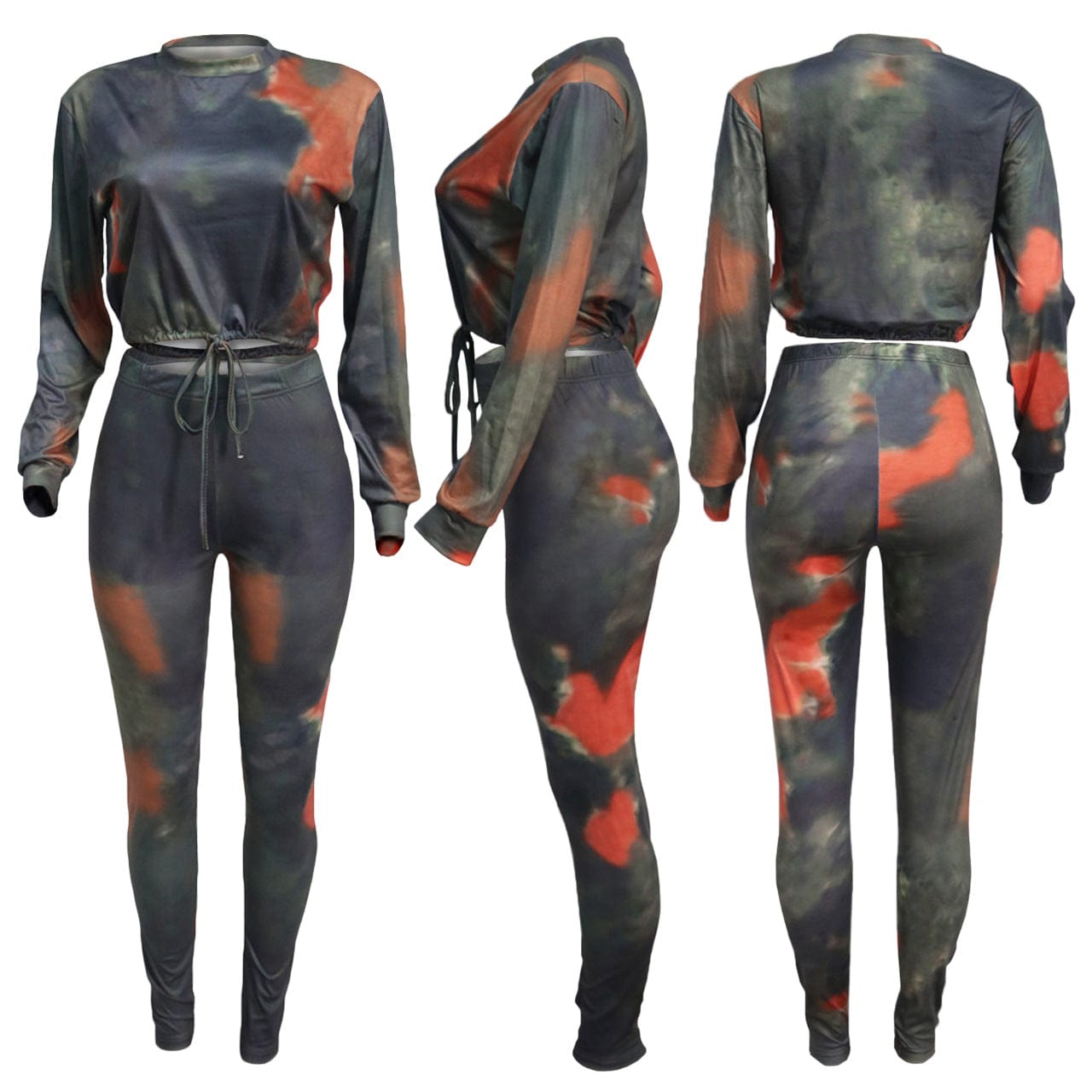 Women's 2 Piece Outfits Long Sleeve Crop Top Pullover Sweatshirt Jogger Pants Sweatsuit