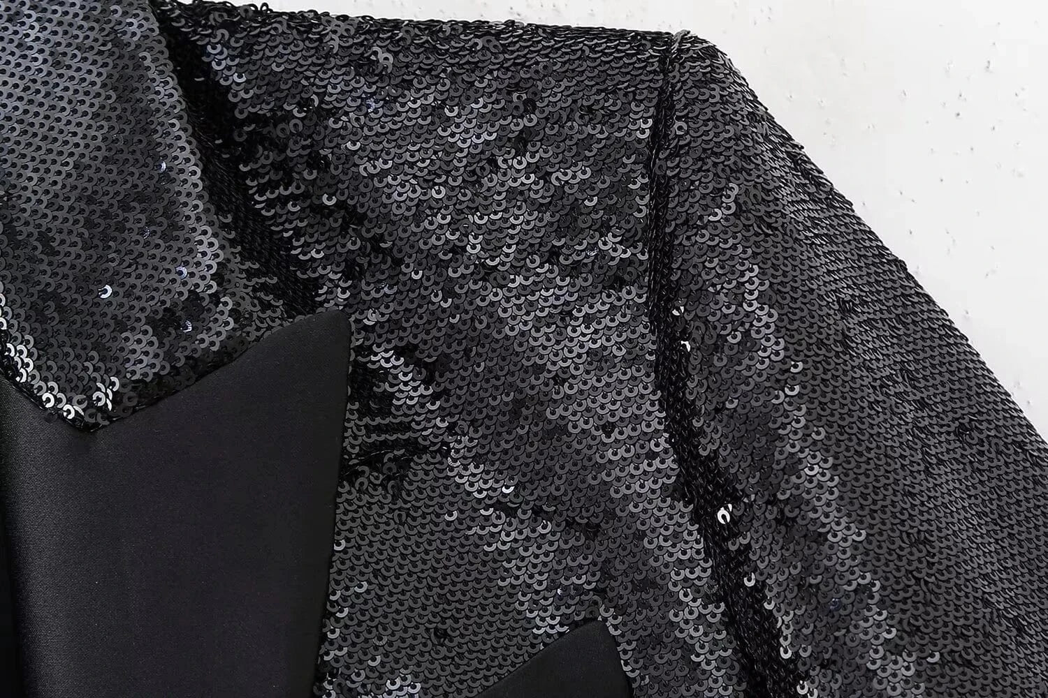 Women's beaded dress style suit jacket+sequined high waisted casual shorts set