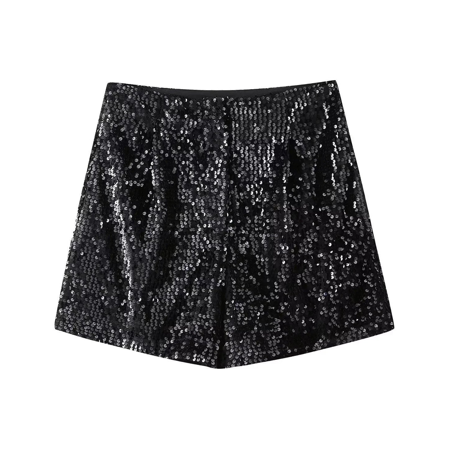 Women's beaded dress style suit jacket+sequined high waisted casual shorts set