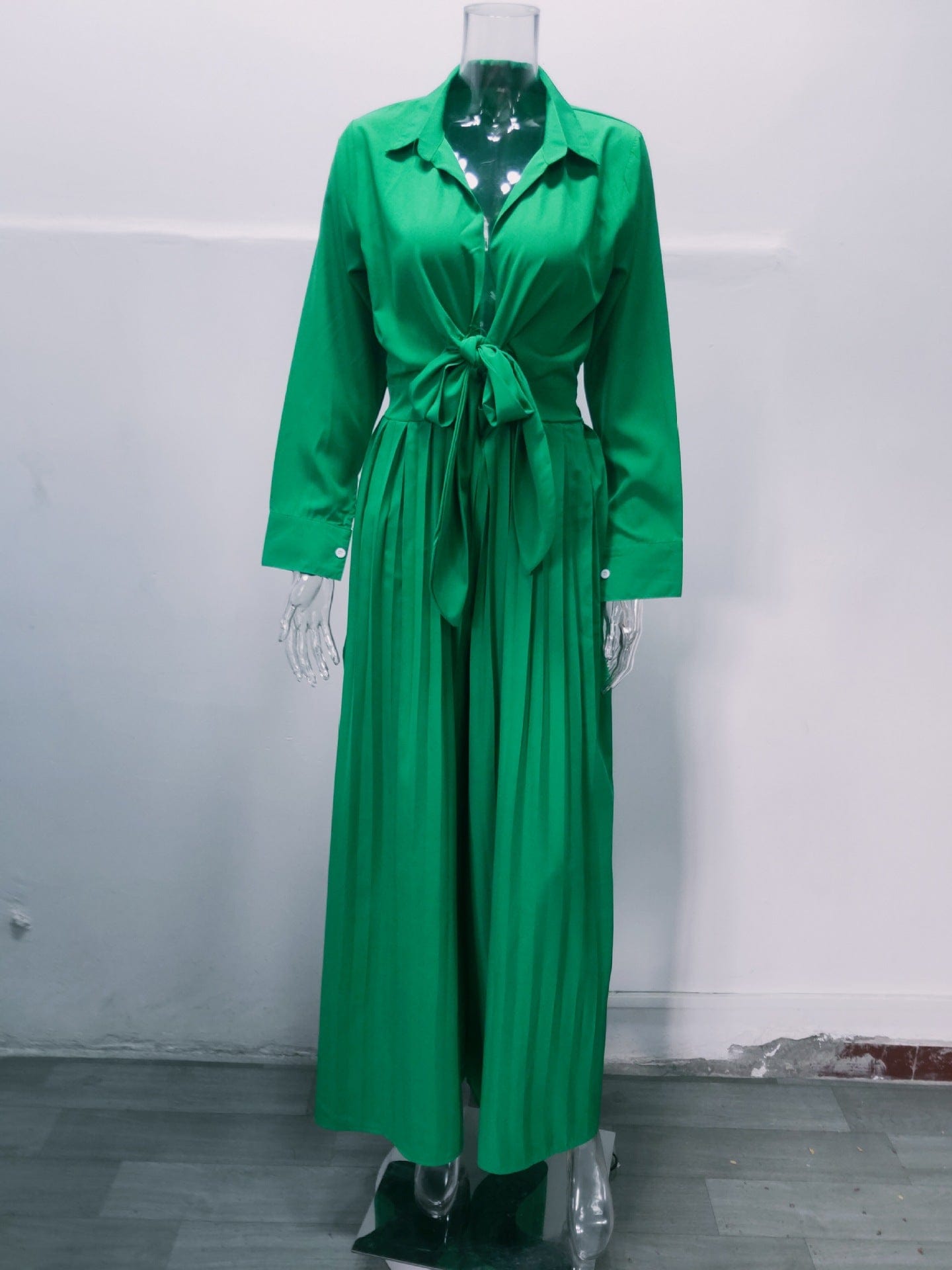 Women's clothing new fashion V neck long sleeve lapel top ladies loose wide leg pants women one piece jumpsuits