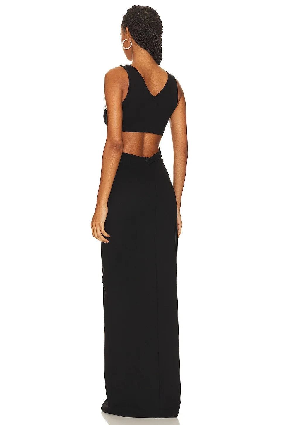 Women's Clothing Winter Sleeveless Pearls Hollow Out Party Evening Dresses