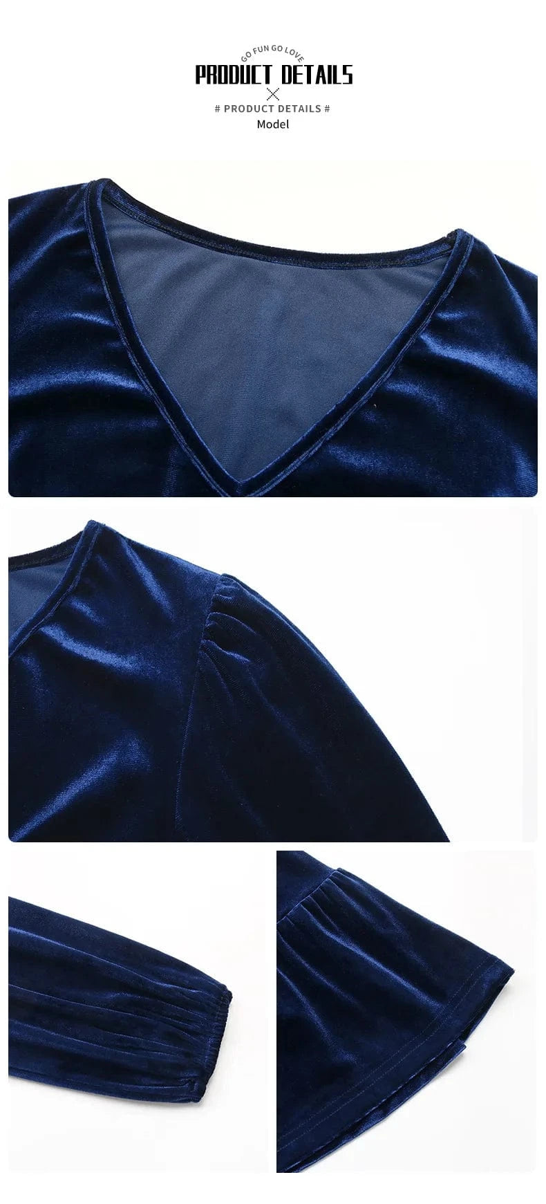 Women's Elegant Lantern Sleeve Ruffle Hem Velvet Peplum Blouse