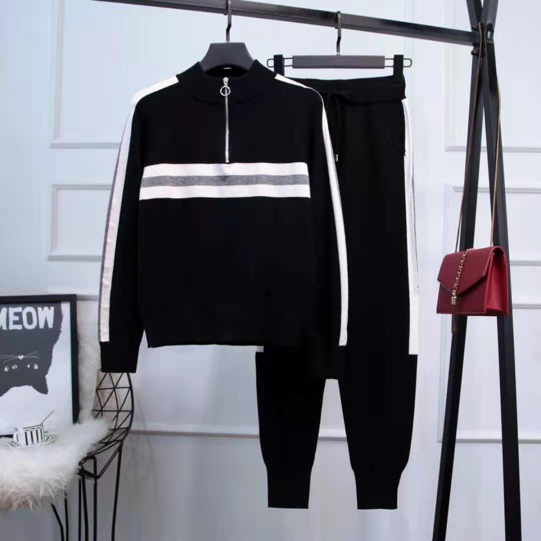 Women's Ethnic Style Knit Embroidery Sweaters Casual Loose Sweater Homesuit Women Winter Oversized Suit Warm Cotton Knitted