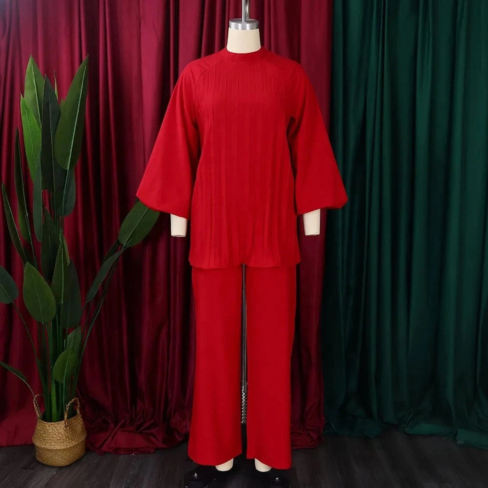 Women'S Fall New Fashion Loose Big Yards 2 Sets European And American Two-Piece Suit