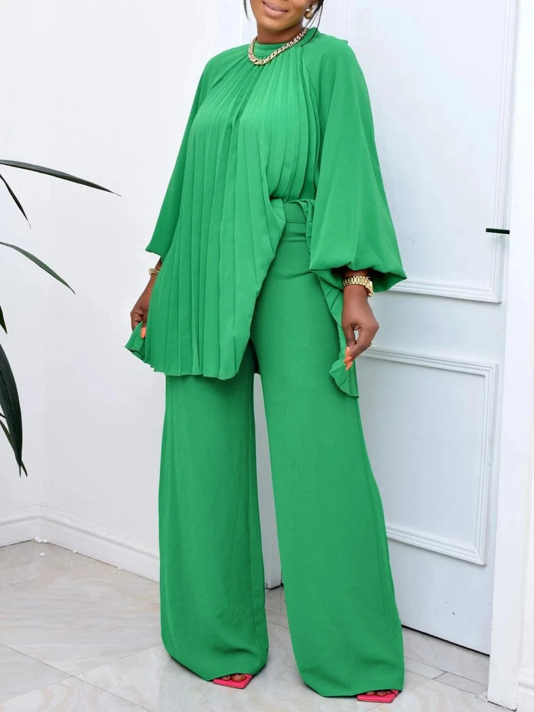 Women'S Fall New Fashion Loose Big Yards 2 Sets European And American Two-Piece Suit