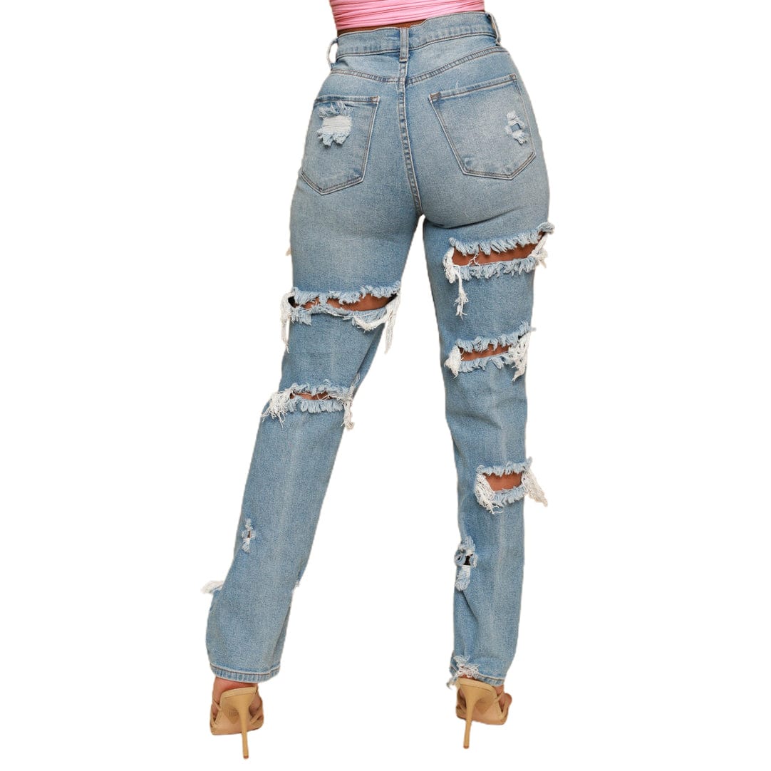 Women's Fashion Versatile Loose Jeans Wide Leg Pants
