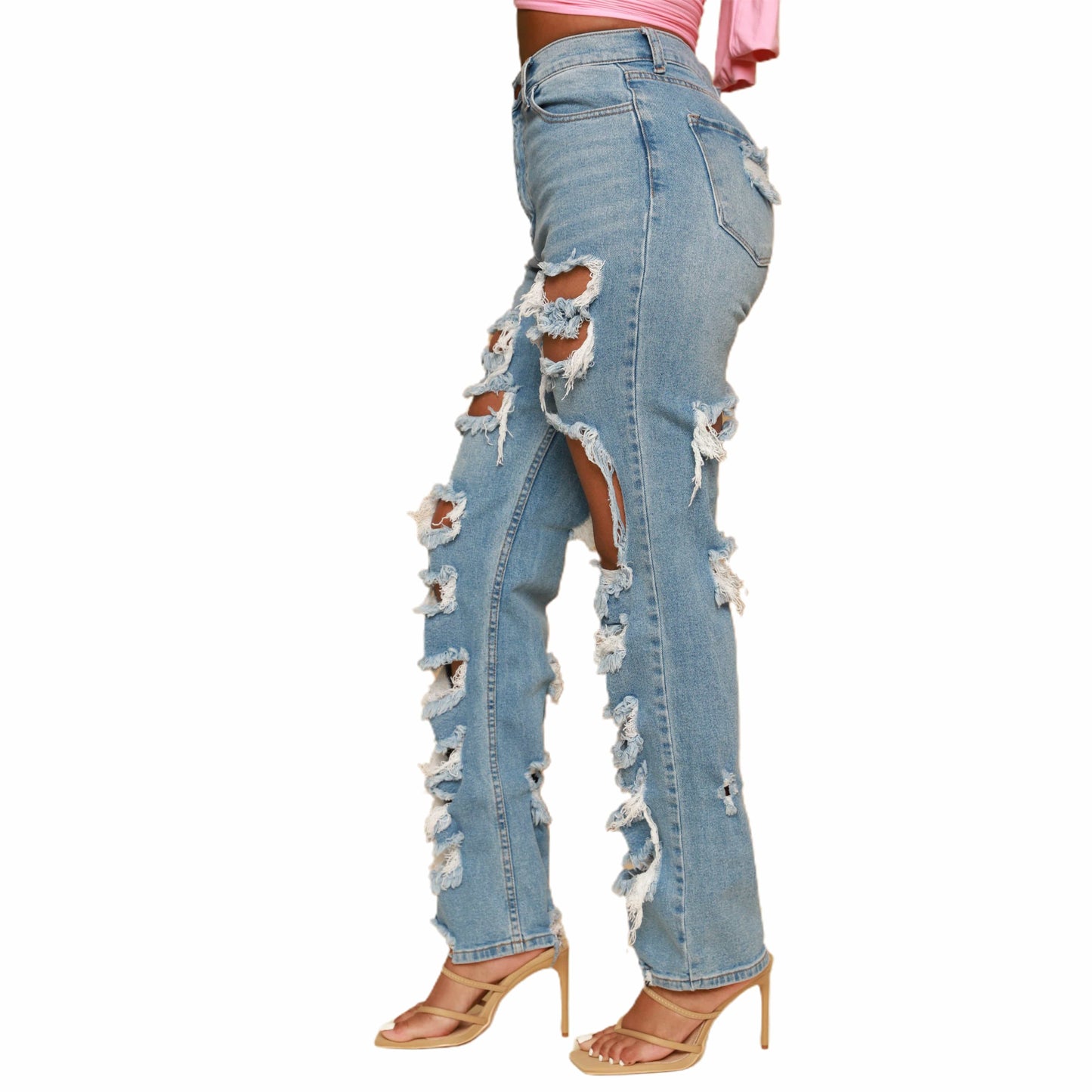 Women's Fashion Versatile Loose Jeans Wide Leg Pants