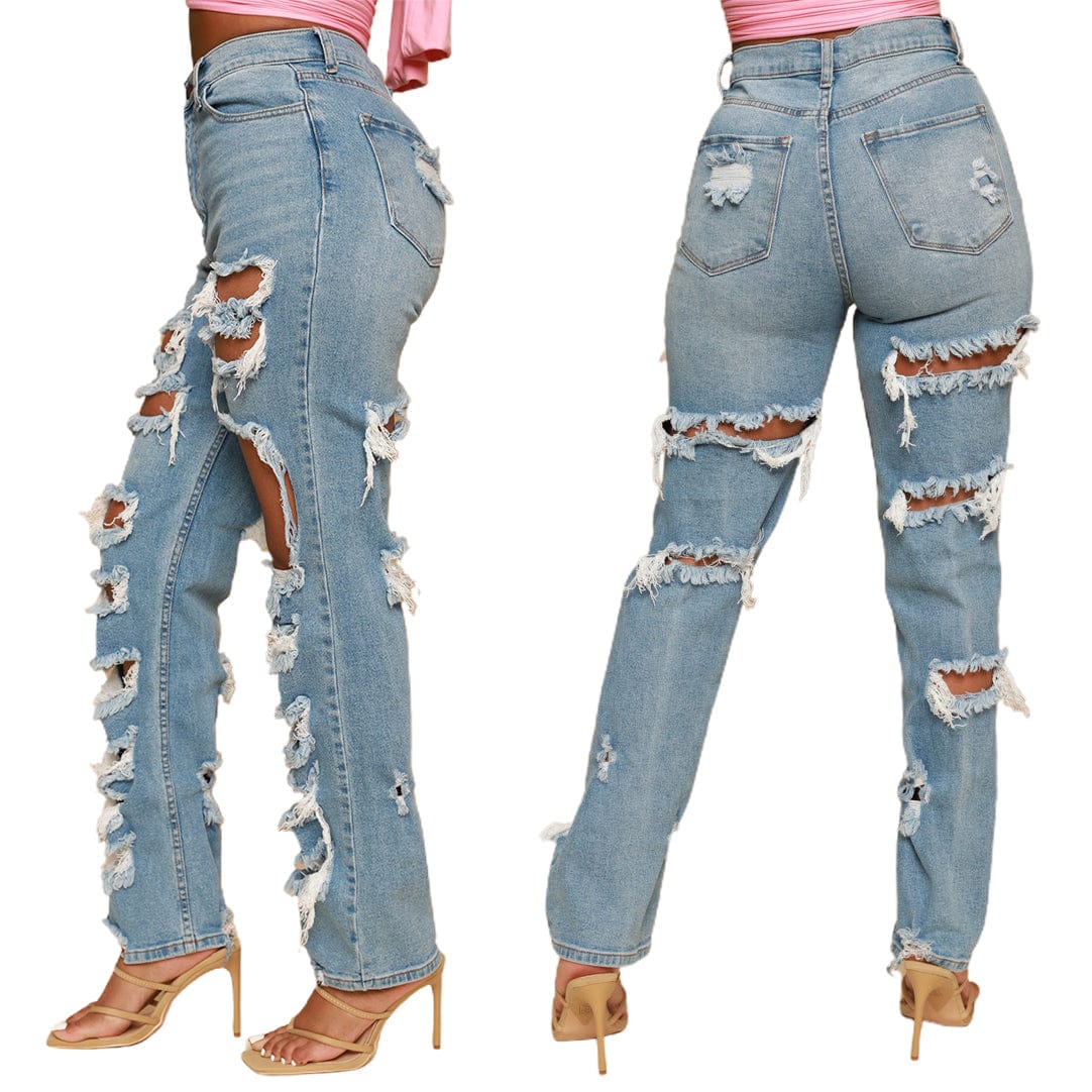 Women's Fashion Versatile Loose Jeans Wide Leg Pants