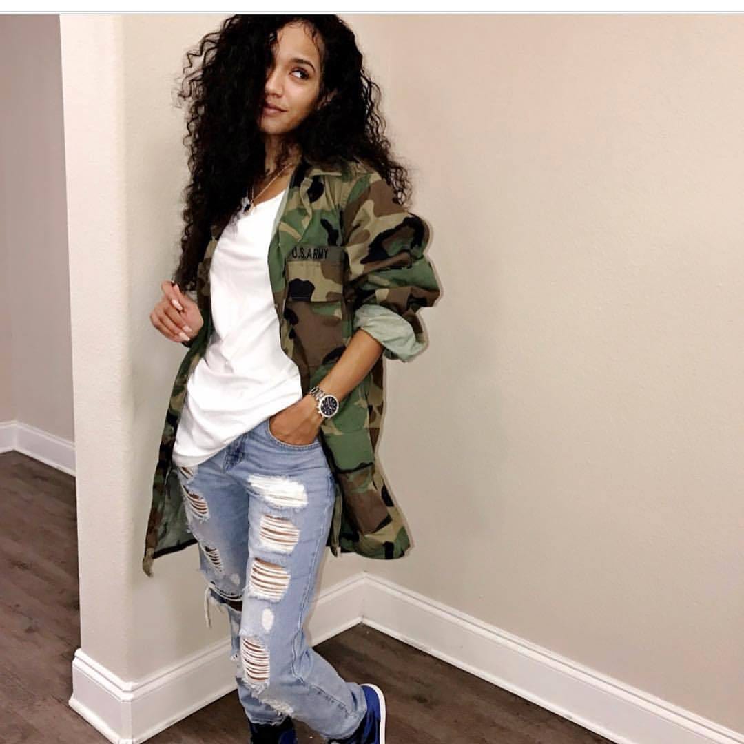 Women's Green Camouflage long Sleeve Coat Long Sleeve Lightweight Casual Snap Button Parka Coat Plus Size