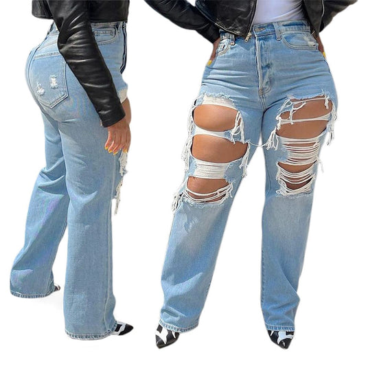 Women's Jeans Streetwear High Waist Jeans Vintage Straight Harajuku 2022 Denim Pants Cargo Pants