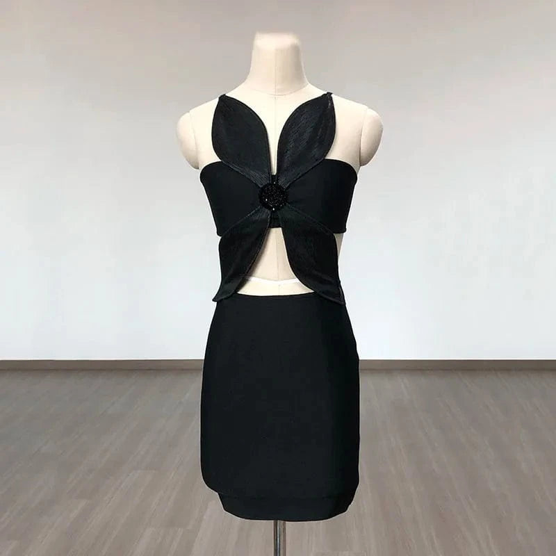 Women's Sexy Strapless Hollow Out Dress Party Womens Casual Dresses