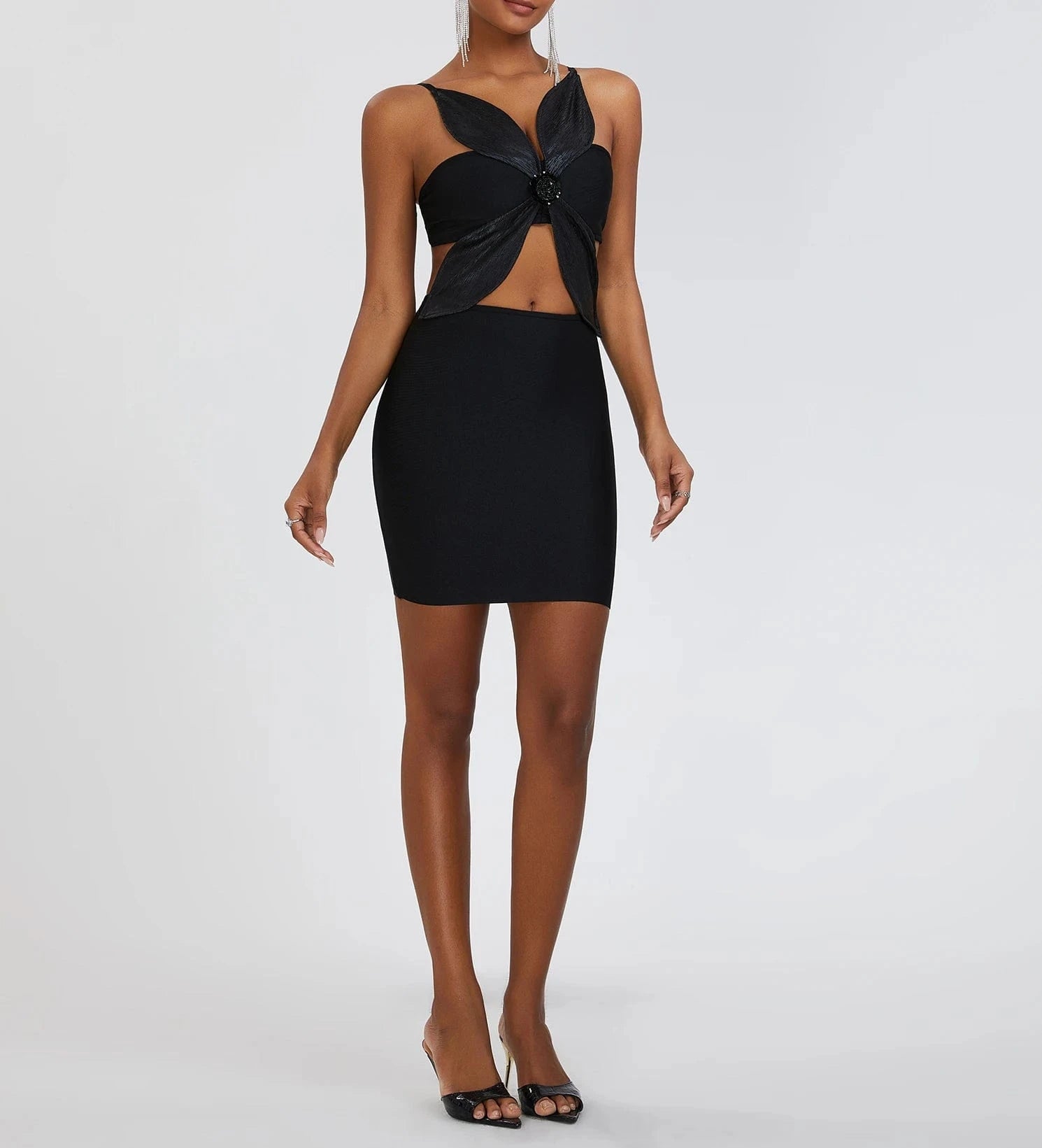 Women's Sexy Strapless Hollow Out Dress Party Womens Casual Dresses