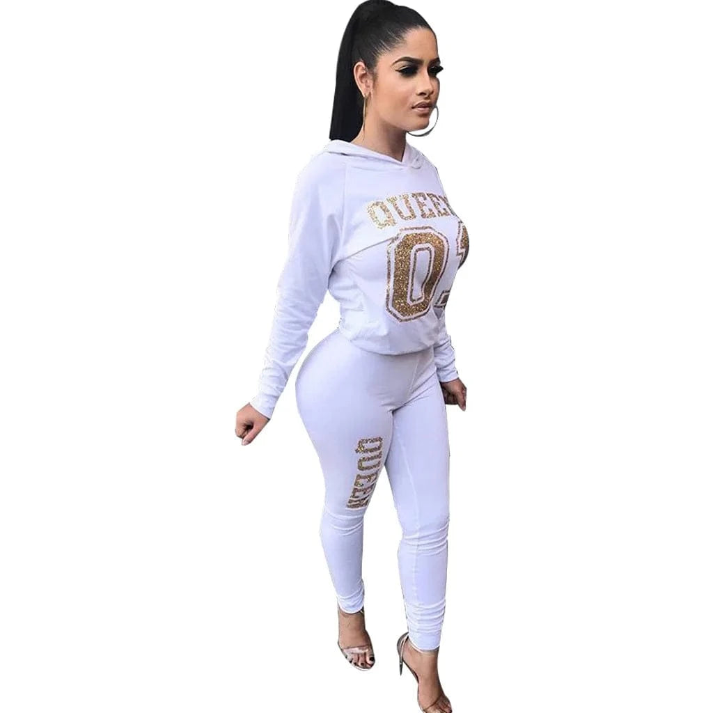 Women's Sweatpants And Hoodie Set Clothing Long Sleeve Hoodies Sweatshirts Suits Fall Two Piece Pants Set Gym Outfits For Women