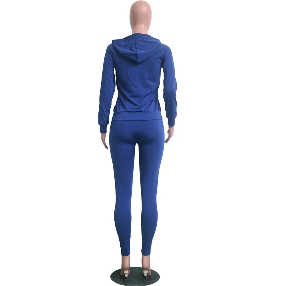 Women's Sweatpants And Hoodie Set Clothing Long Sleeve Hoodies Sweatshirts Suits Fall Two Piece Pants Set Gym Outfits For Women