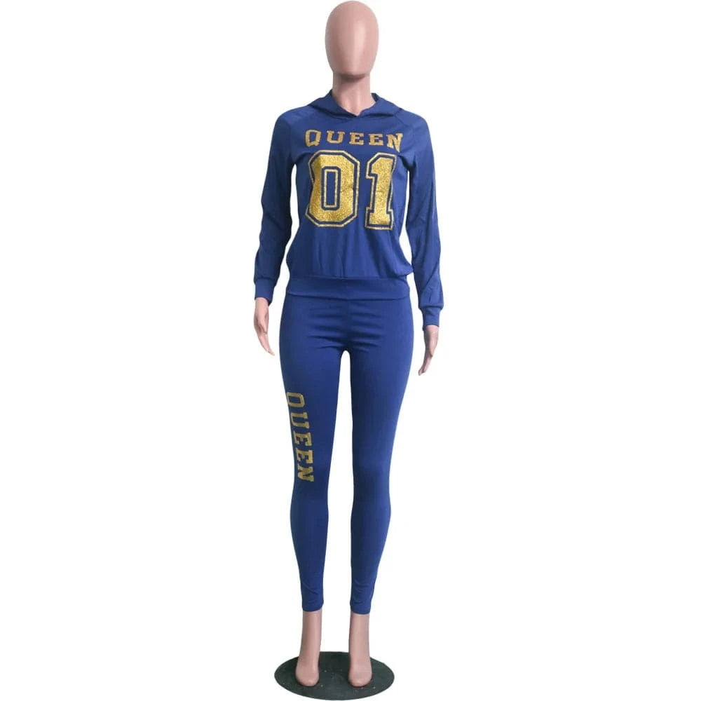 Women's Sweatpants And Hoodie Set Clothing Long Sleeve Hoodies Sweatshirts Suits Fall Two Piece Pants Set Gym Outfits For Women