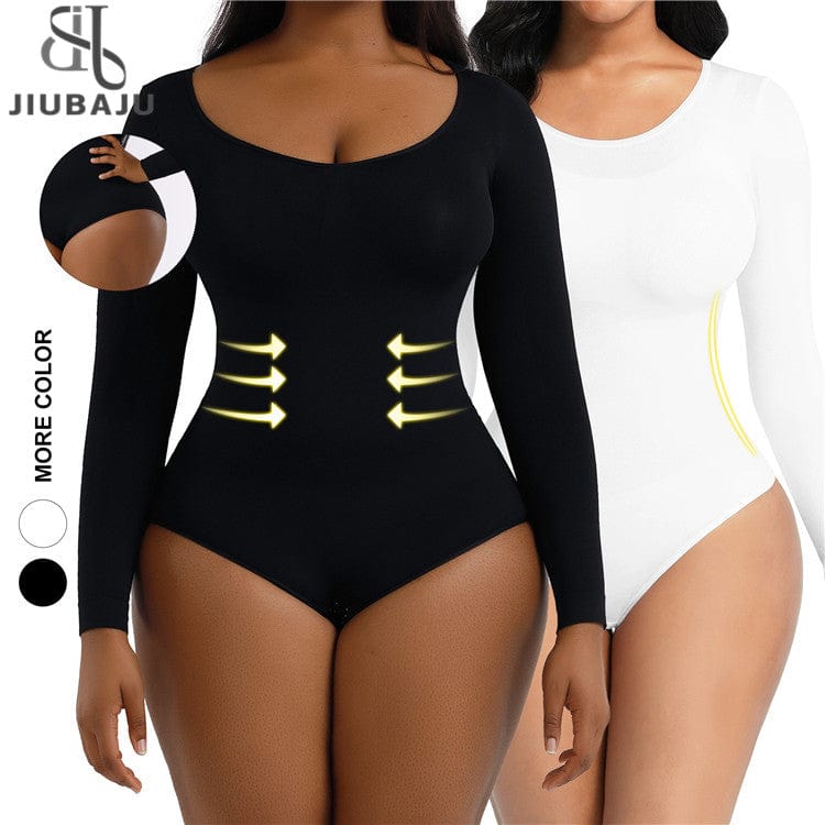 Women Seamless Shapewear Bodysuit Waist Trainer Body Shaper Butt Lifter Shapewear Underwear Slimming Long Sleeve Bodyshapers
