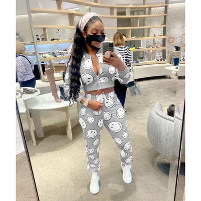 Women Sets Fall Winter Tracksuits Long Sleeve Sweatsuits Zipper Jacket+pants Two Piece Sets Casual 2xl Outfits Jogger Suits