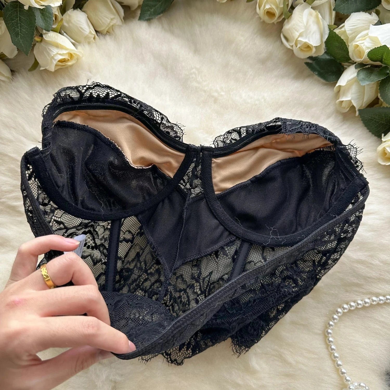 Women Sexy Black Lace Floral Bustiers Tube Tops Summer Sleeveless Backless Off Shoulder