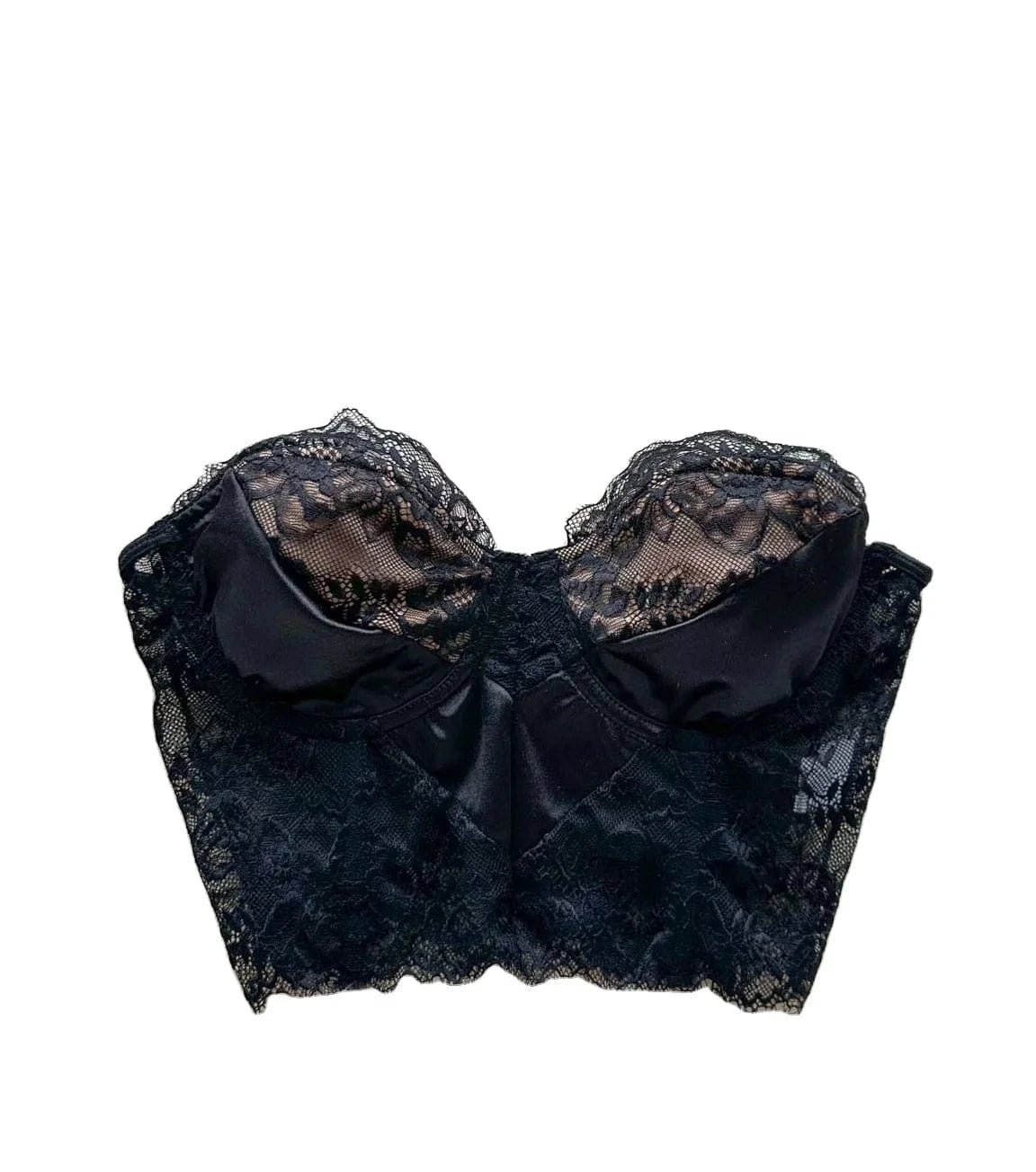 Women Sexy Black Lace Floral Bustiers Tube Tops Summer Sleeveless Backless Off Shoulder