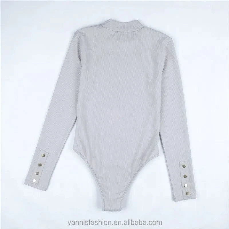 Women Sexy Stretch Tight Jumpsuit Romper Bodysuit Sheath Elegant Long Sleeve Sexy Casual Body Pants Playsuit E7696