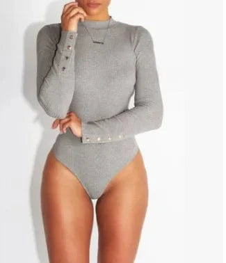 Women Sexy Stretch Tight Jumpsuit Romper Bodysuit Sheath Elegant Long Sleeve Sexy Casual Body Pants Playsuit E7696