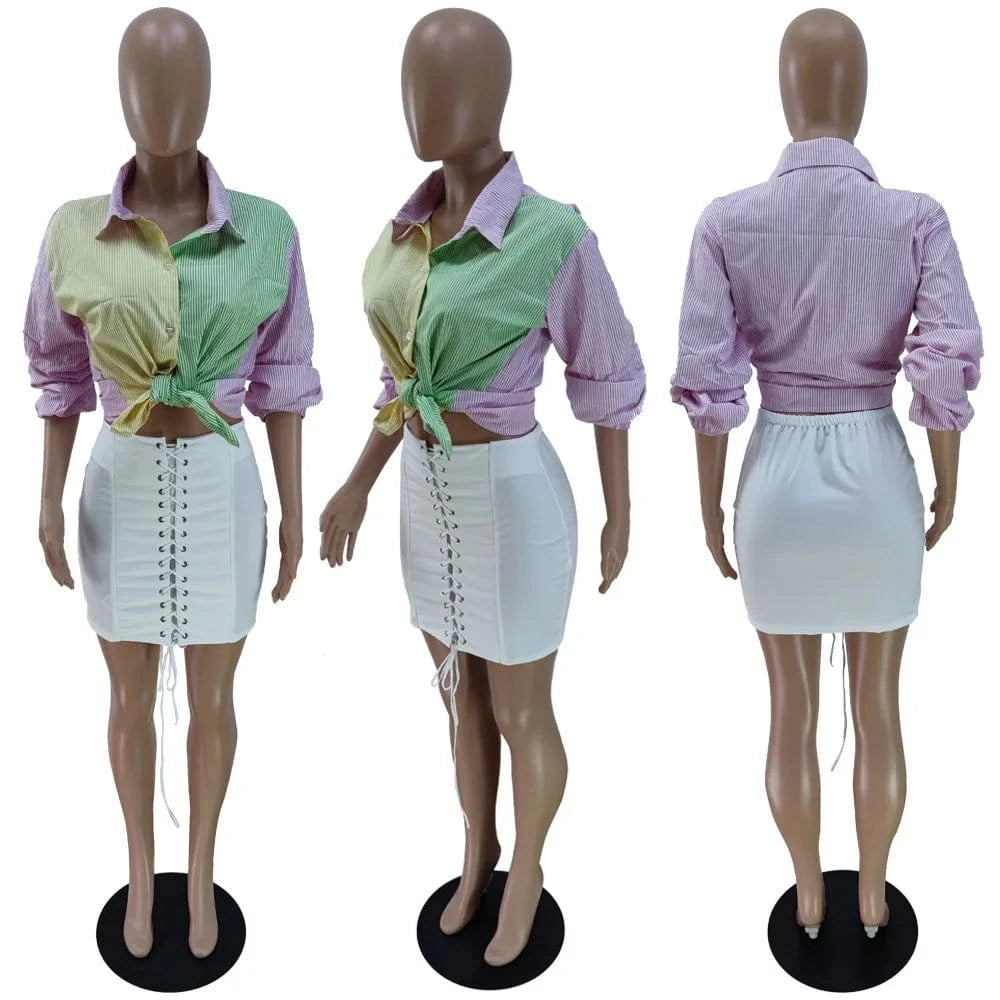 Women Skirt Outfits Plain Fashionable Fall Women Outfits Lace Up Drawstring Pencil Skirt Women Casual Woven Skirt Vintage