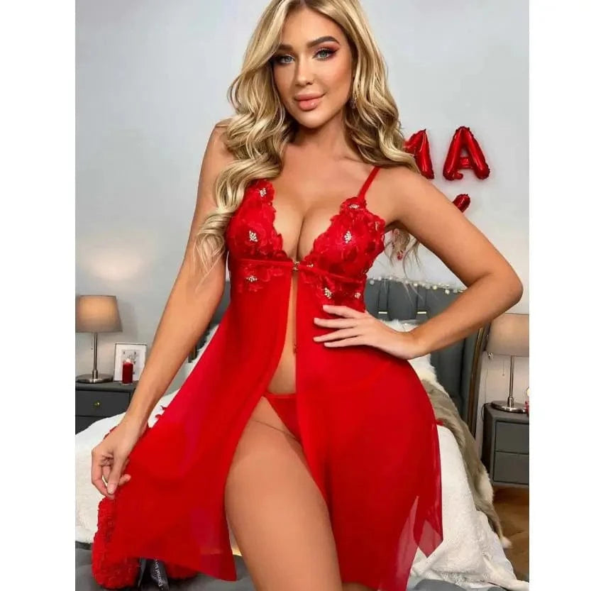 Women Summer Hot Sale Sexy Underwear 2 Piece Set Suits Pajamas Long Dress Sleeveless Soft Women's Sleepwear