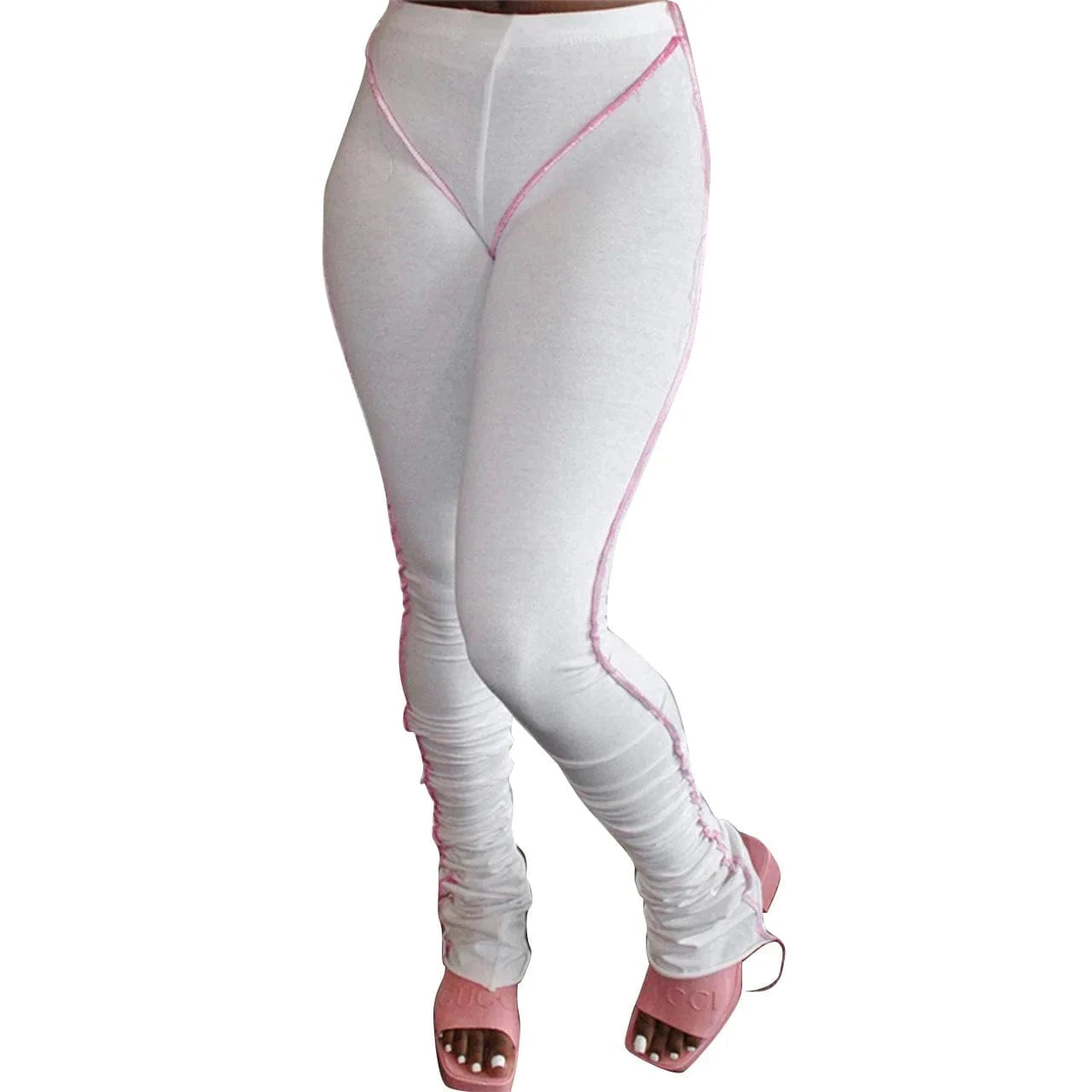 Women Trendy Fashionable Regular Fit Pants Cotton Blank Stacked Sweat Pants Track Jogger Pant