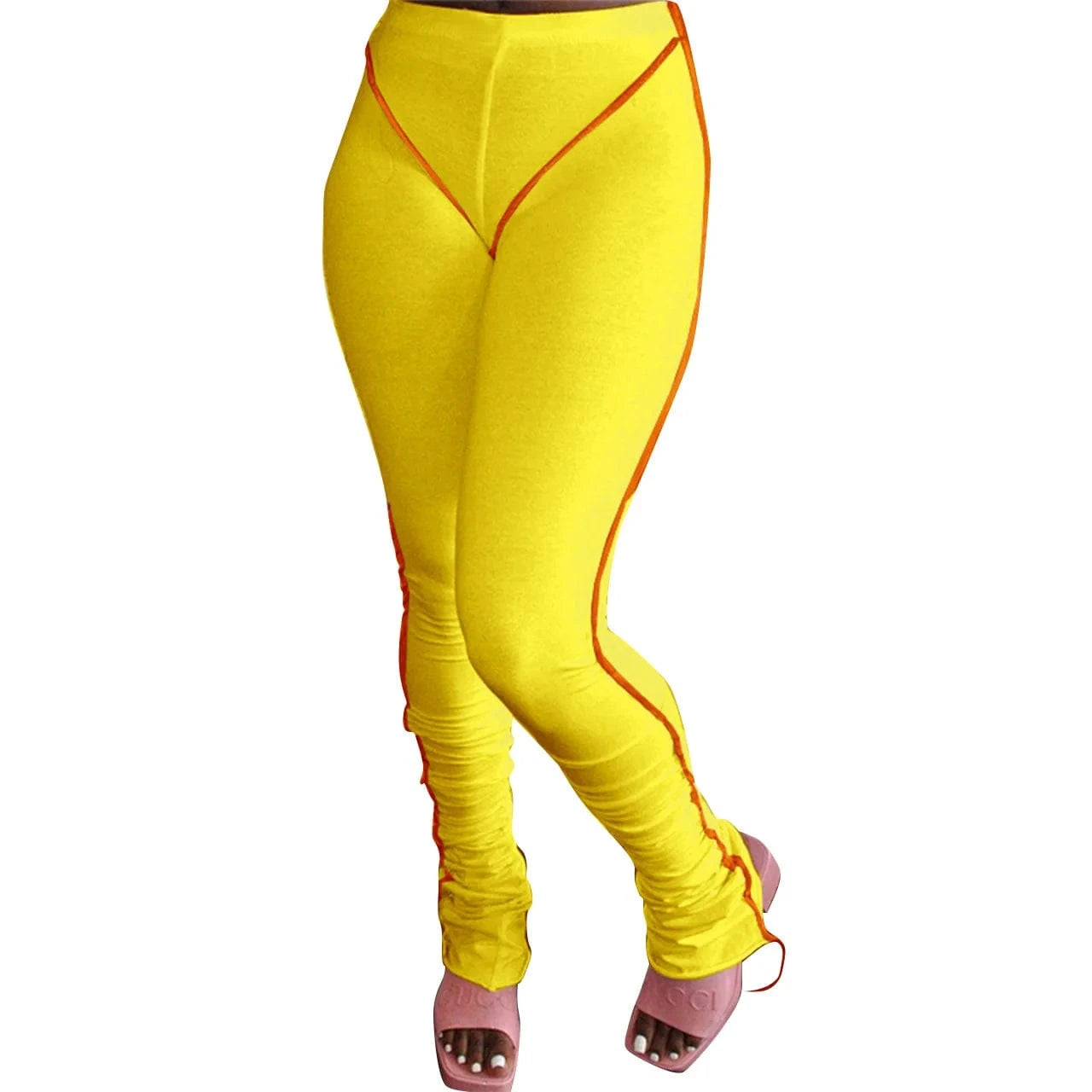 Women Trendy Fashionable Regular Fit Pants Cotton Blank Stacked Sweat Pants Track Jogger Pant
