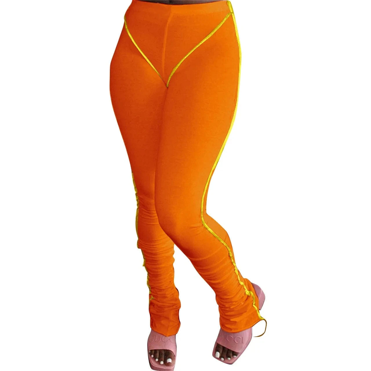 Women Trendy Fashionable Regular Fit Pants Cotton Blank Stacked Sweat Pants Track Jogger Pant
