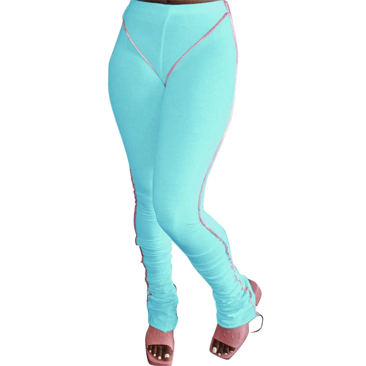 Women Trendy Fashionable Regular Fit Pants Cotton Blank Stacked Sweat Pants Track Jogger Pant