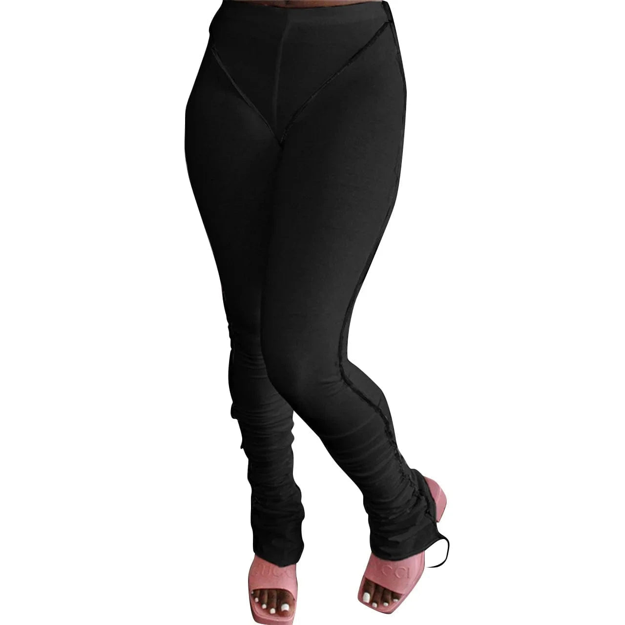 Women Trendy Fashionable Regular Fit Pants Cotton Blank Stacked Sweat Pants Track Jogger Pant