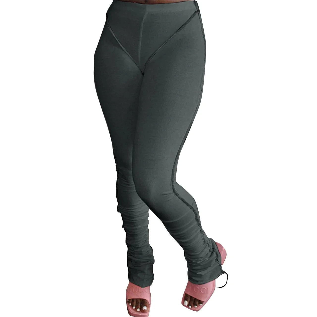 Women Trendy Fashionable Regular Fit Pants Cotton Blank Stacked Sweat Pants Track Jogger Pant