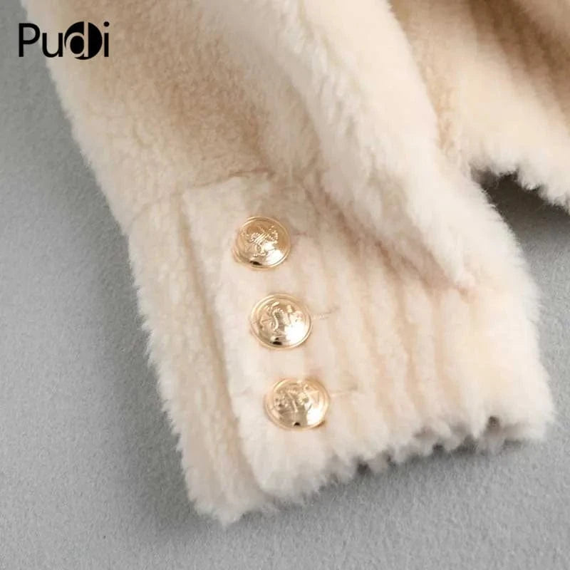 Women winter 100% natural fur coat warm jacket girl fur coat lady female jacket overcoat A89003